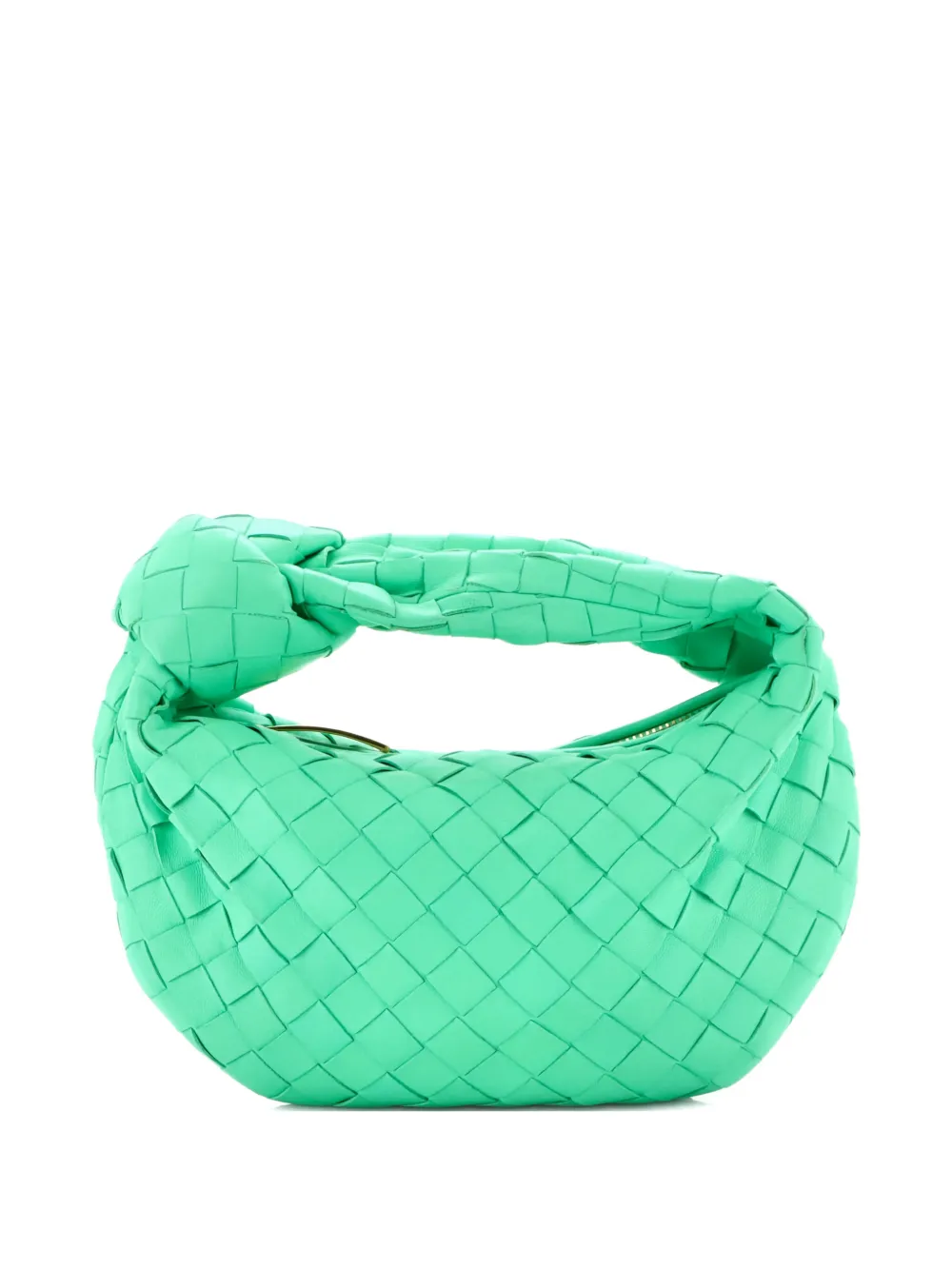 Pre-owned Bottega Veneta Bv Jodie Intrecciato Nappa Candy Hobo Bag In Green