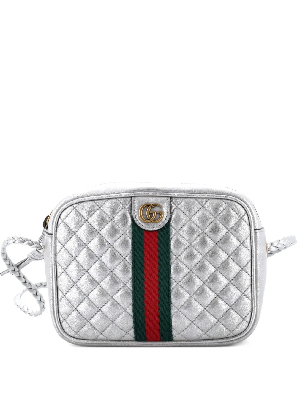 Gucci Pre-Owned Trapuntata Camera Bag Quilted Leather Mini crossbody bag - Argento