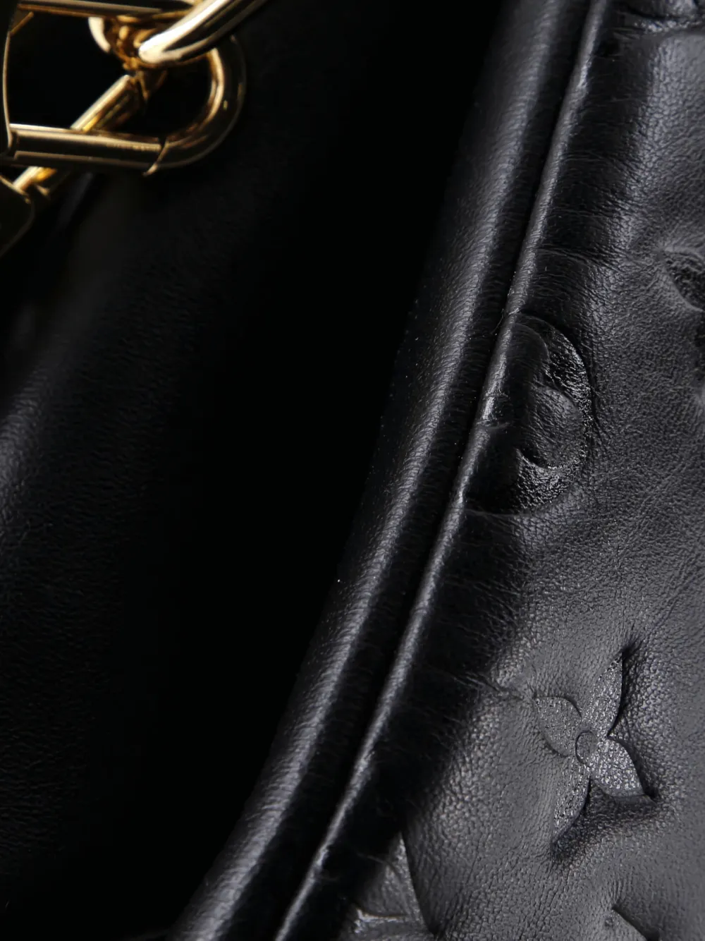 Pre-owned Louis Vuitton Coussin Bag Monogram Embossed Lambskin Pm Crossbody Bag In Black