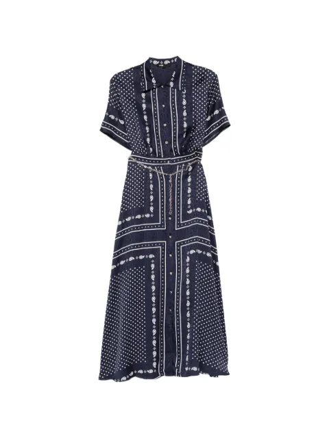 Maje bandana-print midi dress