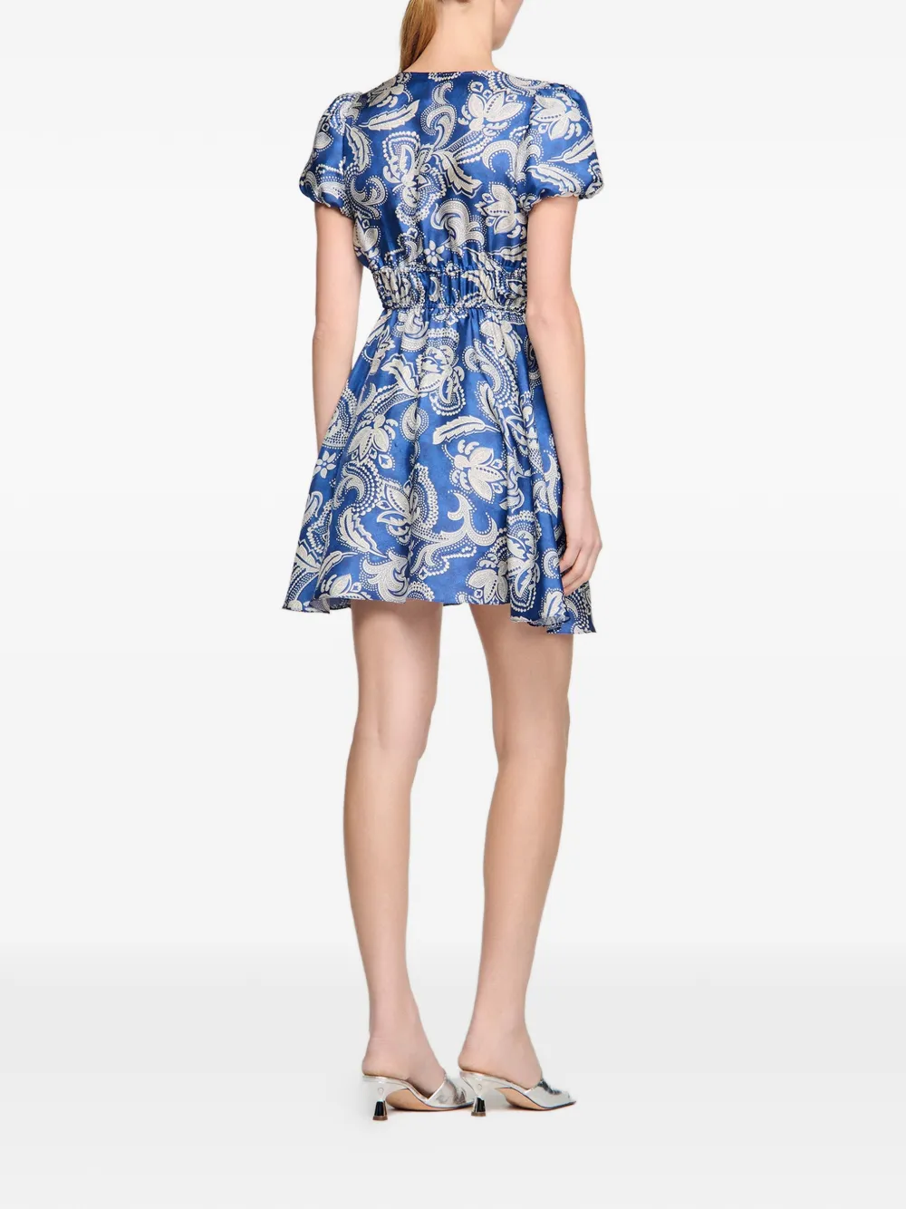 V-Neck Floral-Print Dress