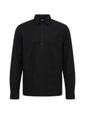 MM6 Maison Margiela ロングスリーブ ポロシャツ | ブラック | FARFETCH JP