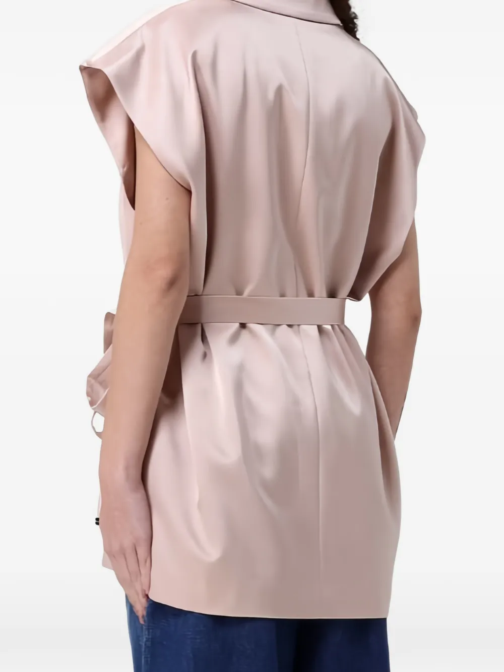  Pinko Belted Satin Gilet 