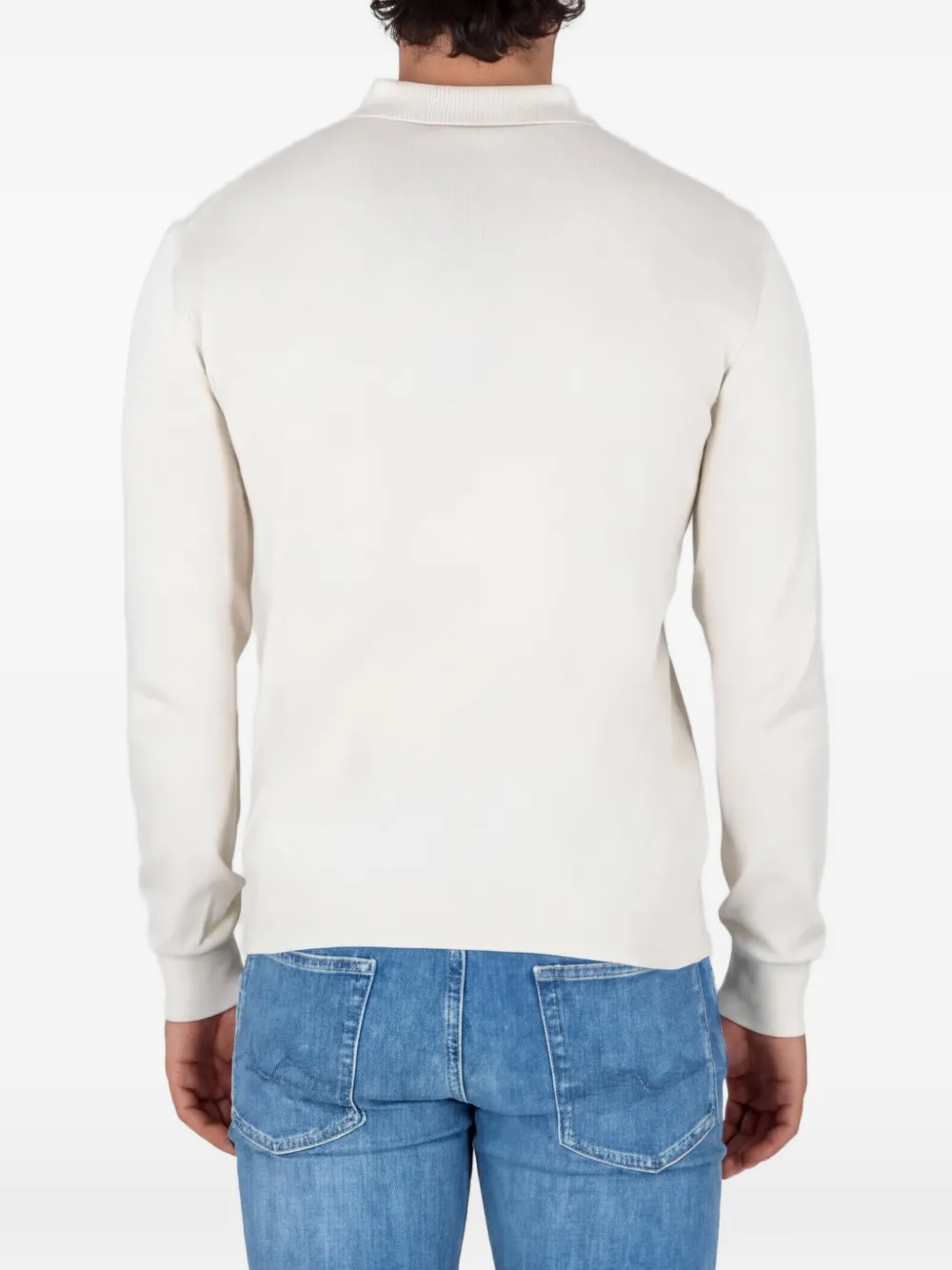 ETRO long-sleeve buttoned polo shirt Wit
