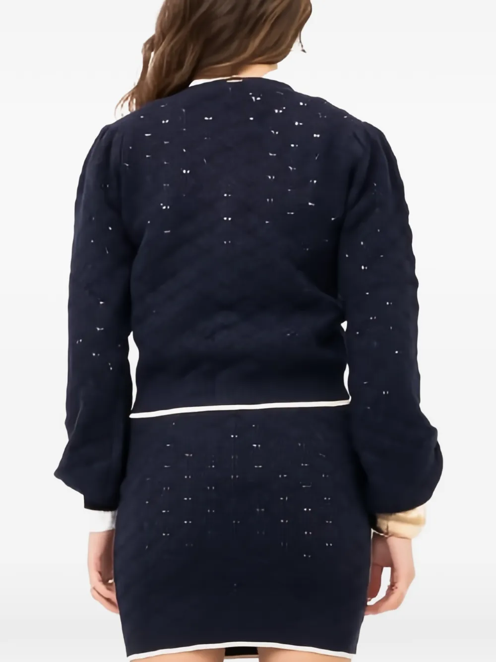  Twinset Bow Embellished Cardigan - Blue 