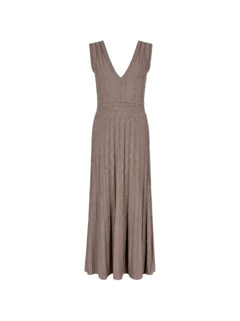 D.Exterior sequin-embellished maxi dress
