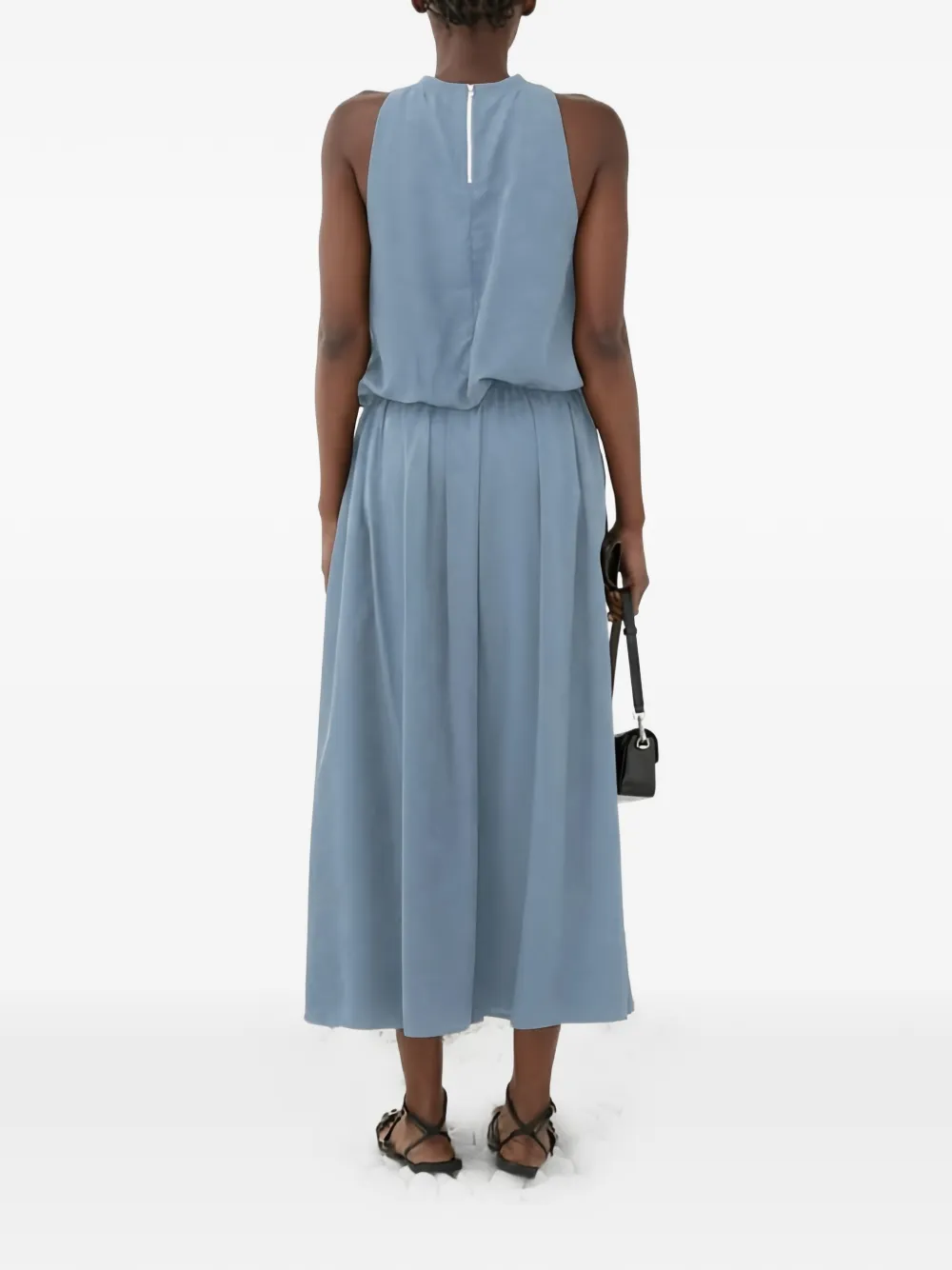  Eleh Pleated Midi Skirt - Blue 