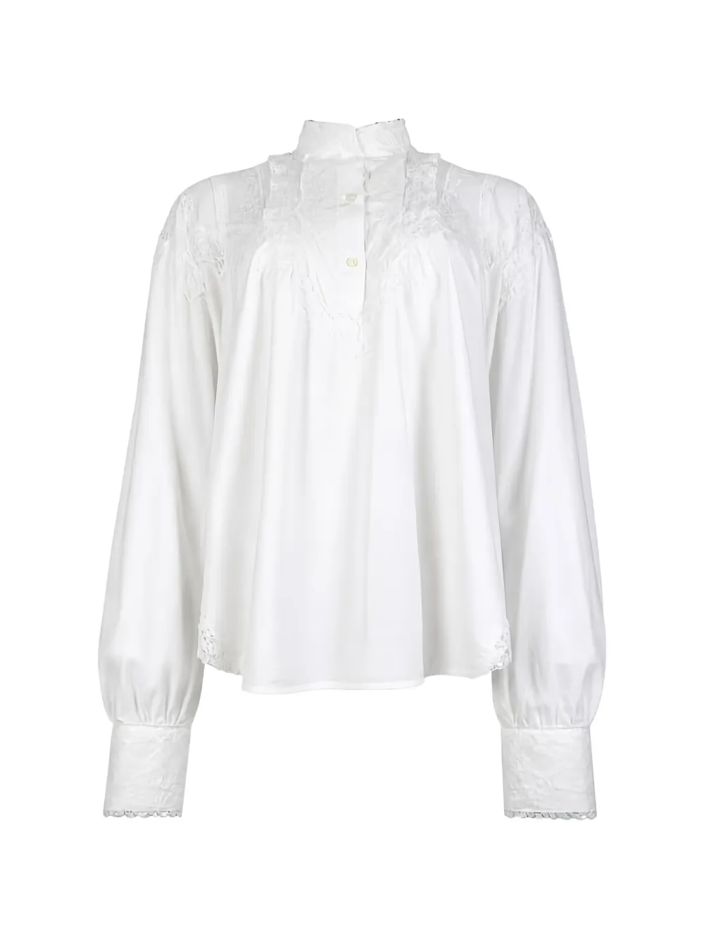 Ermanno Scervino lace-trim shirt - Bianco
