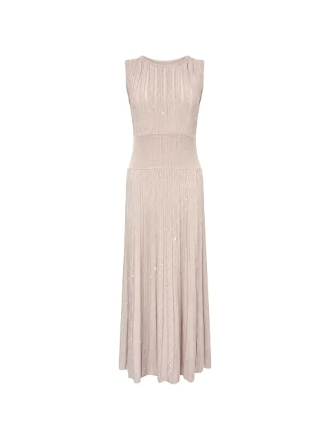 D.Exterior sequin-embellished maxi dress