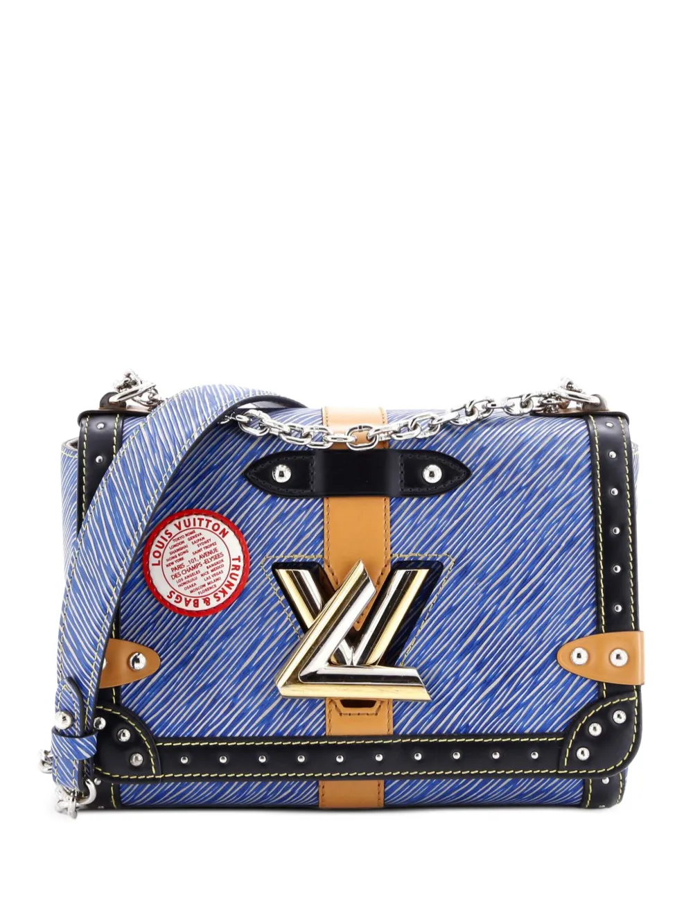 Louis Vuitton Pre-Owned Twist Handbag Limited Edition Trunks Epi Leather MM shoulder bag - Nero