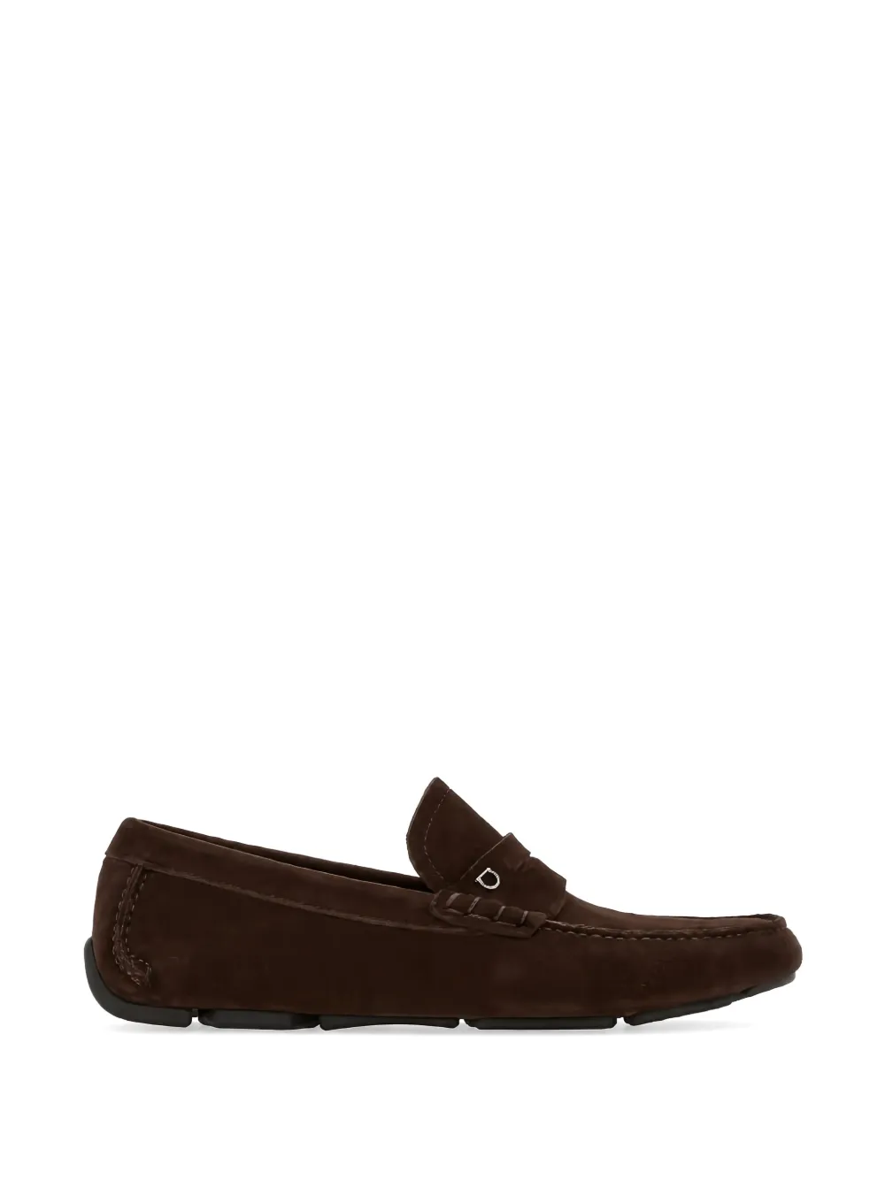 Ferragamo Gancini suede loafers - Marrone