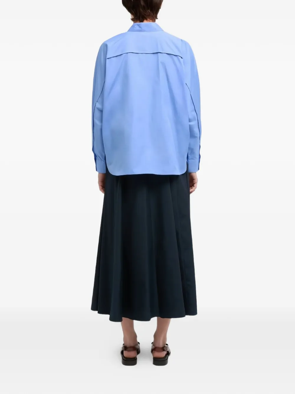  Aspesi Buttoned Poplin Shirt - Blue 