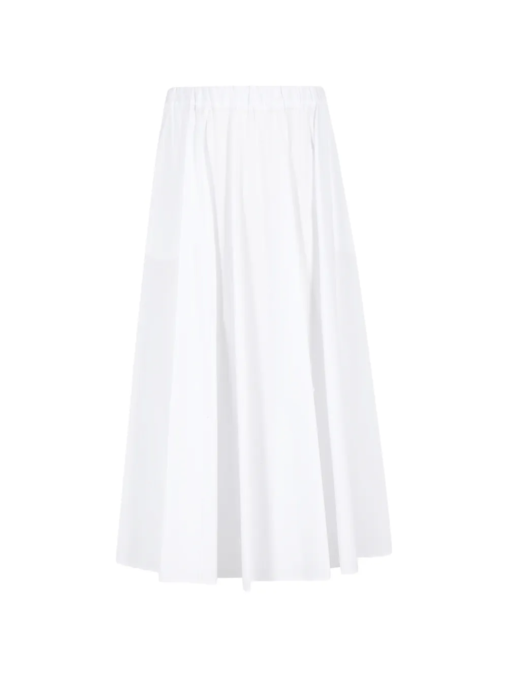 ASPESI elasticated pleated midi skirt - Bianco