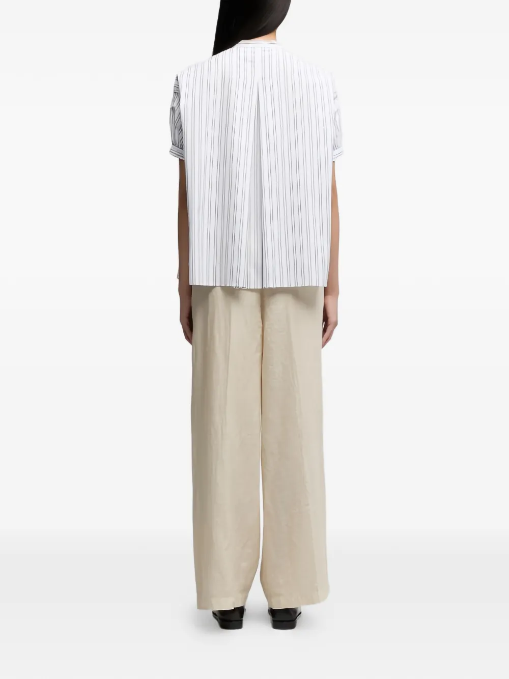  Aspesi Striped Short Sleeves Shirt - White 