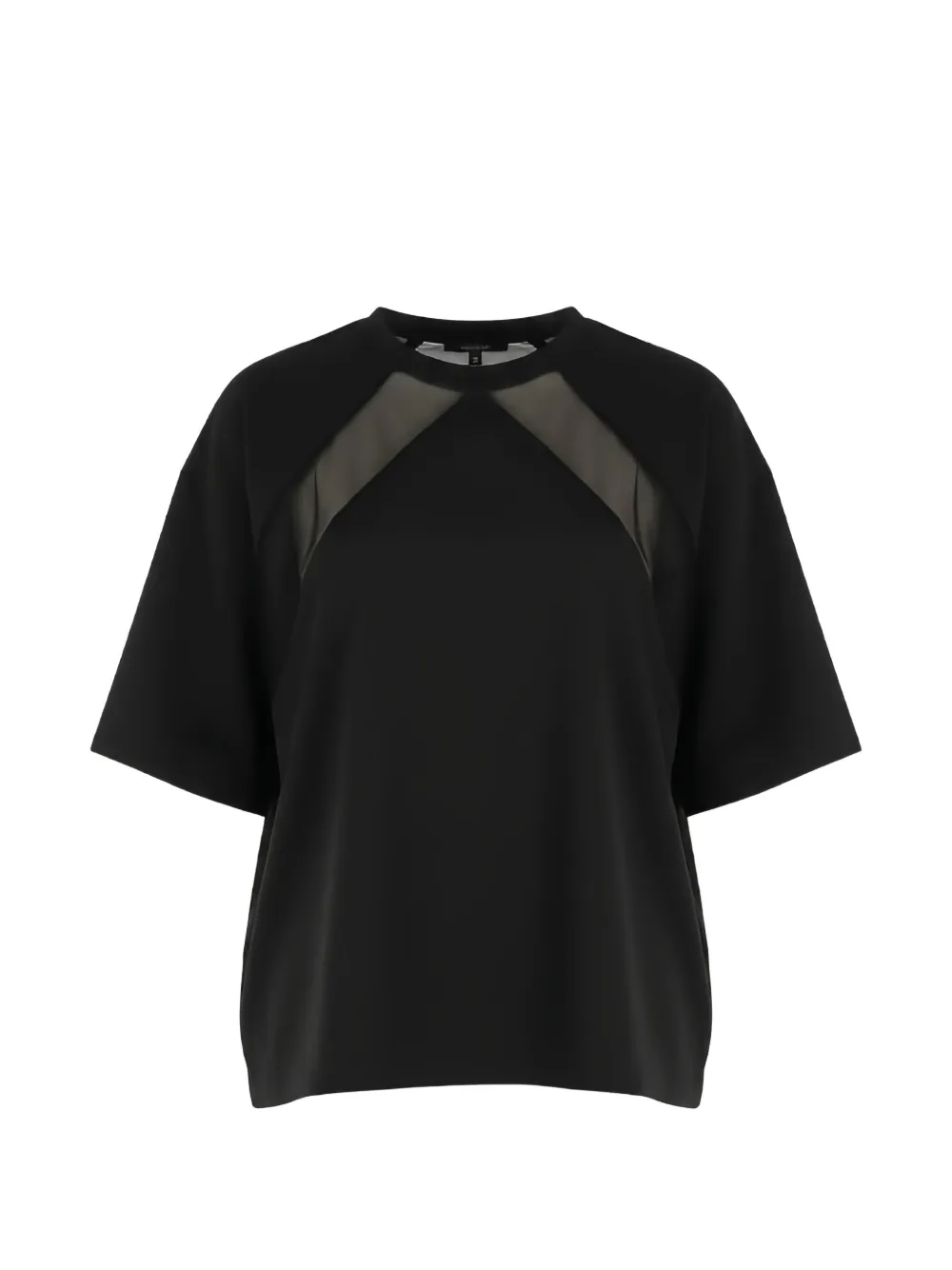 PINKO mesh-panel T-shirt - Nero