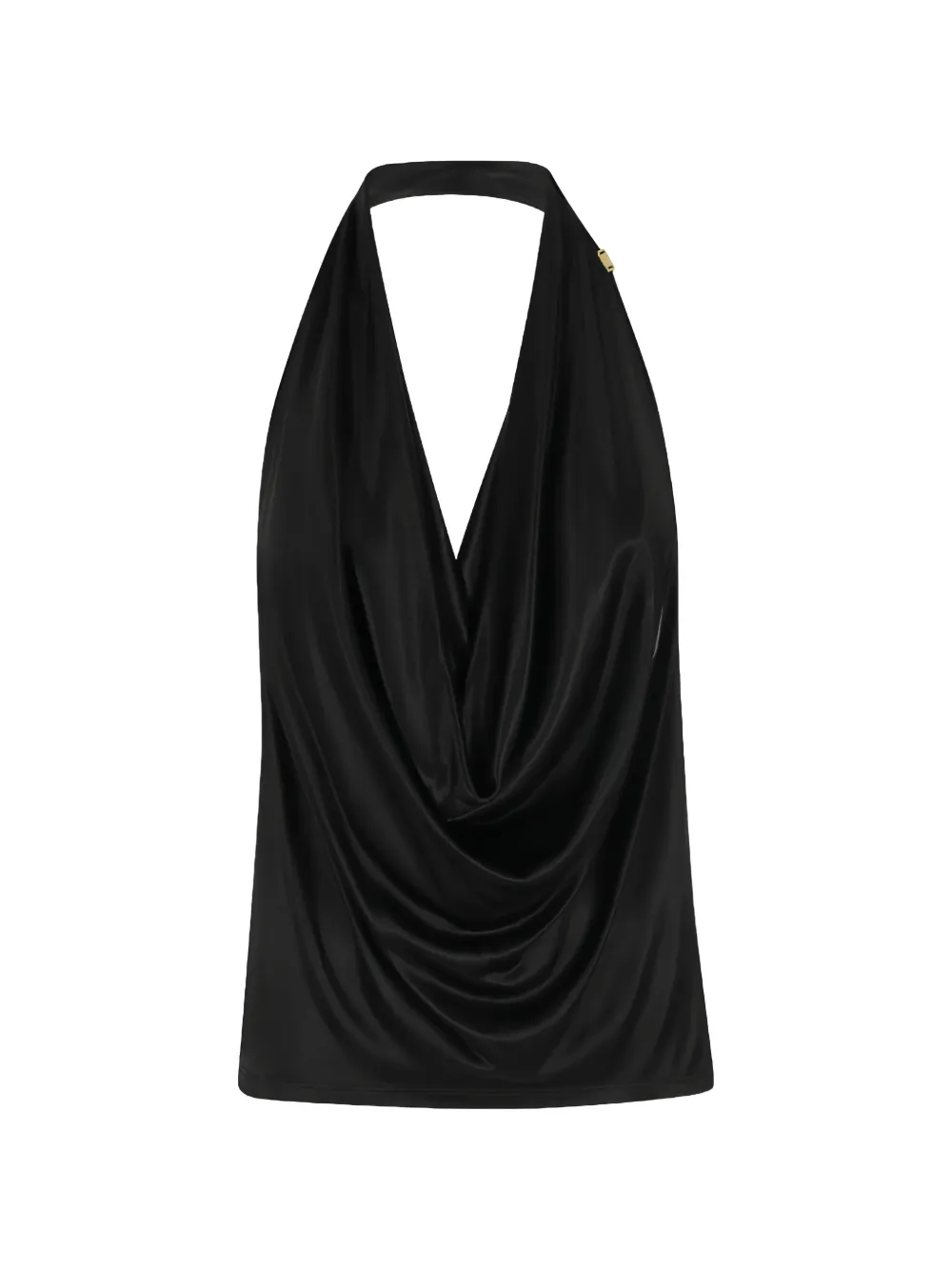 Elisabetta Franchi draped halter-neck top - Schwarz