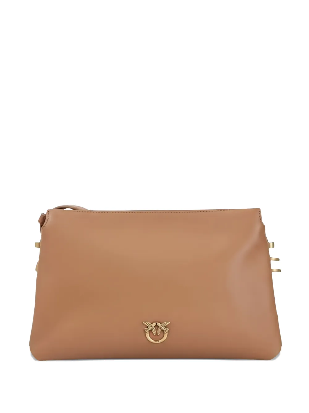 PINKO mini One, Two, Three leather crossbody bag - Marrone