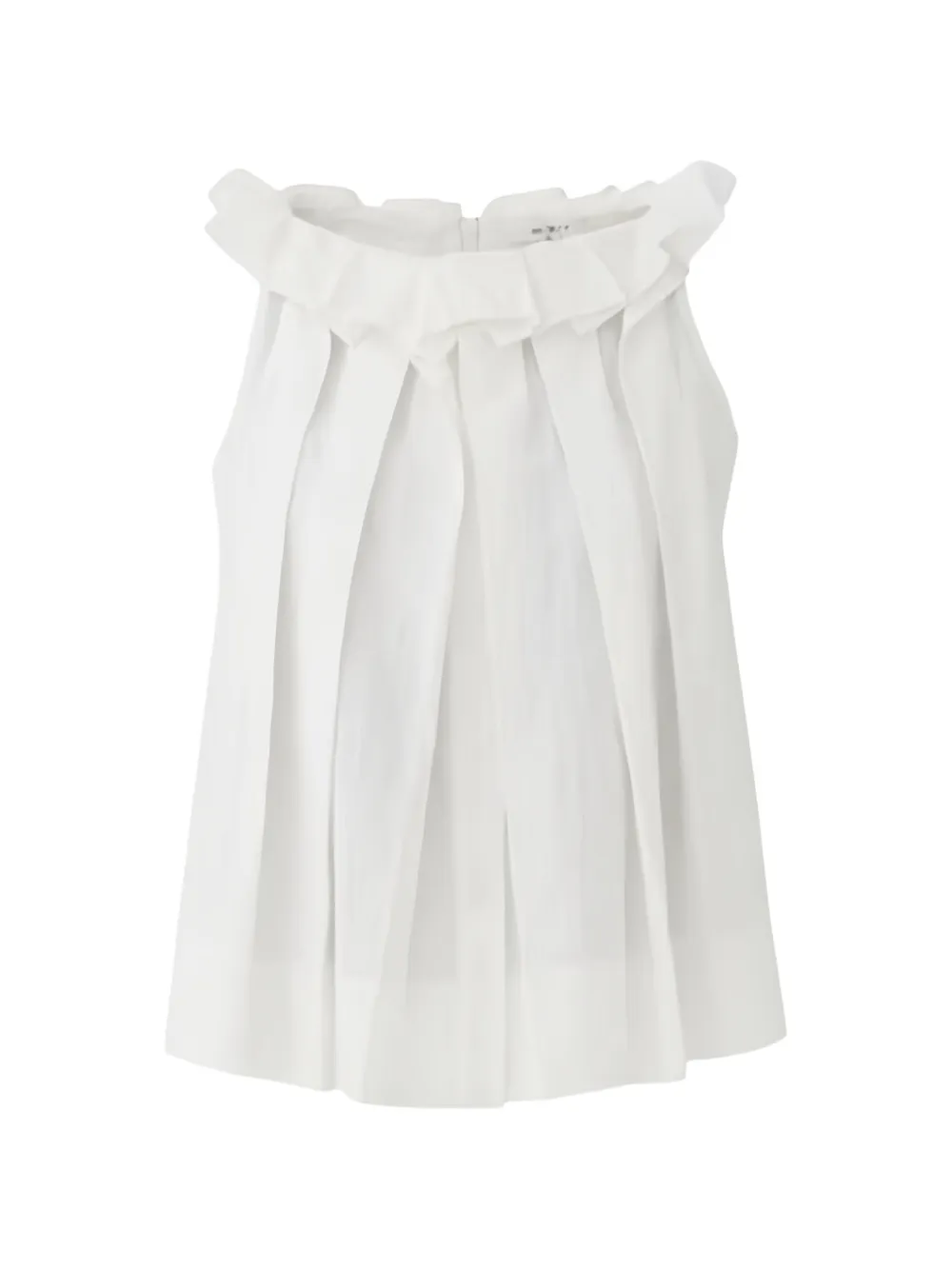 Eleh ruffled pleated top - Bianco