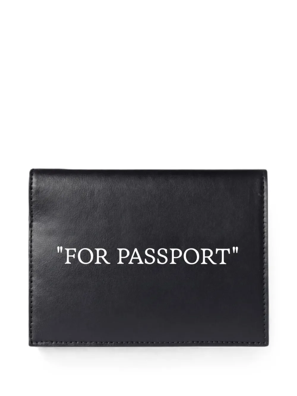 Off-White leather passport holder - Nero