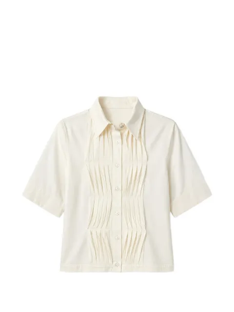 Seventy pleated short-sleeve blouse