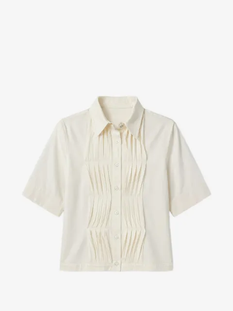 Seventy pleated short-sleeve blouse