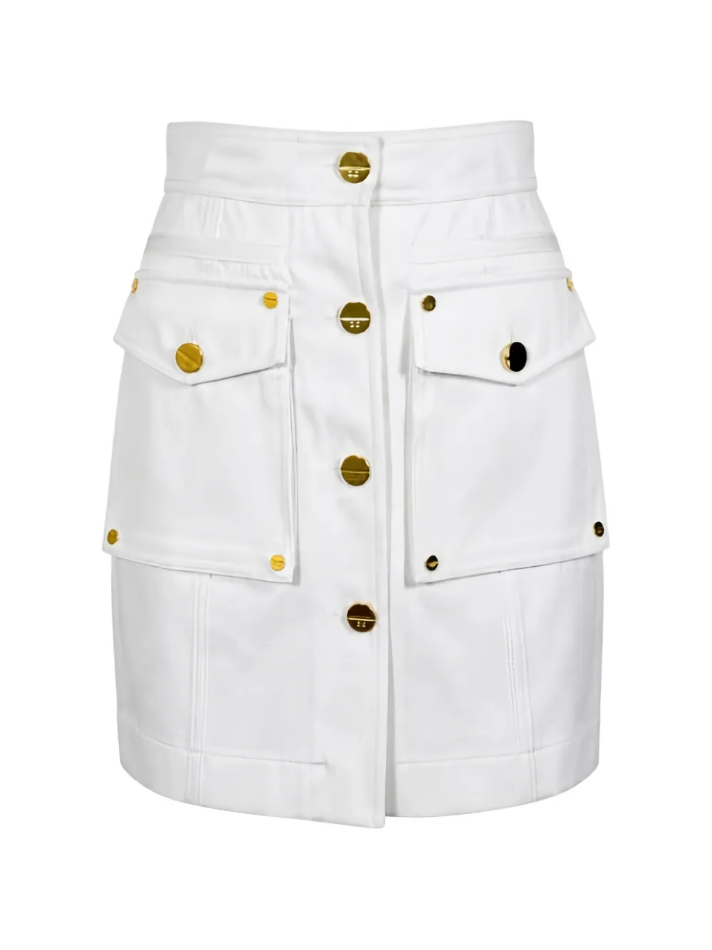 Elisabetta Franchi button-up mini cargo skirt - Bianco