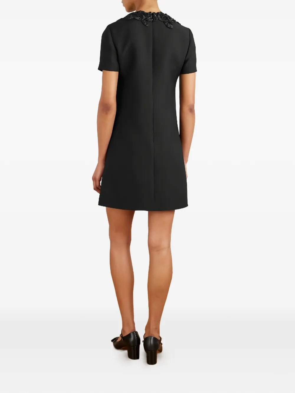 Valentino Garavani Mini-jurk met bloemenprint Zwart