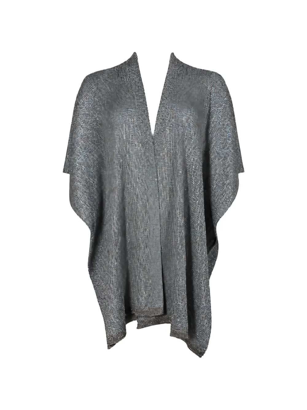 D.Exterior open-front poncho - Grau