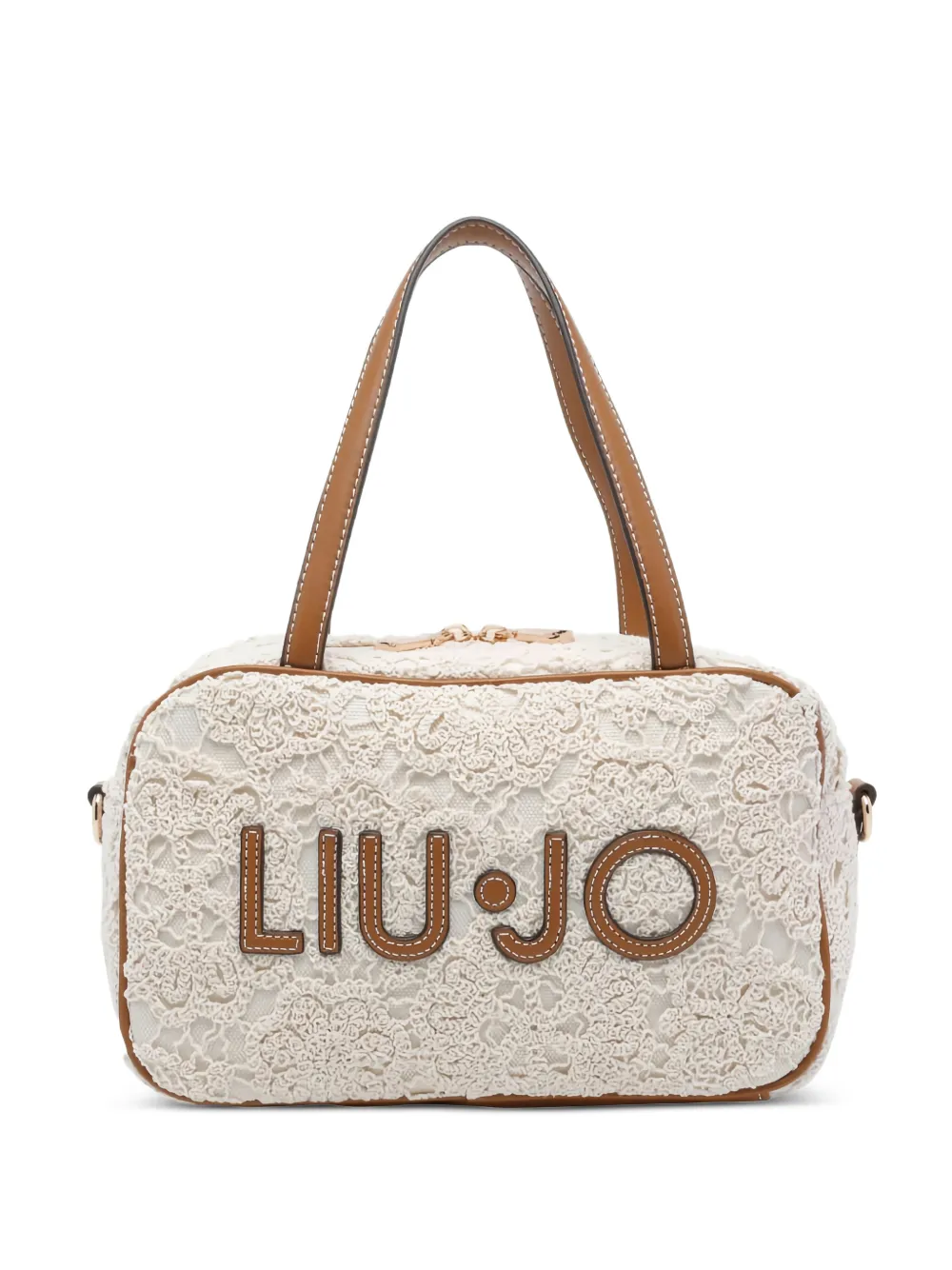 LIU JO medium lace top handle shoulder bag - Toni neutri