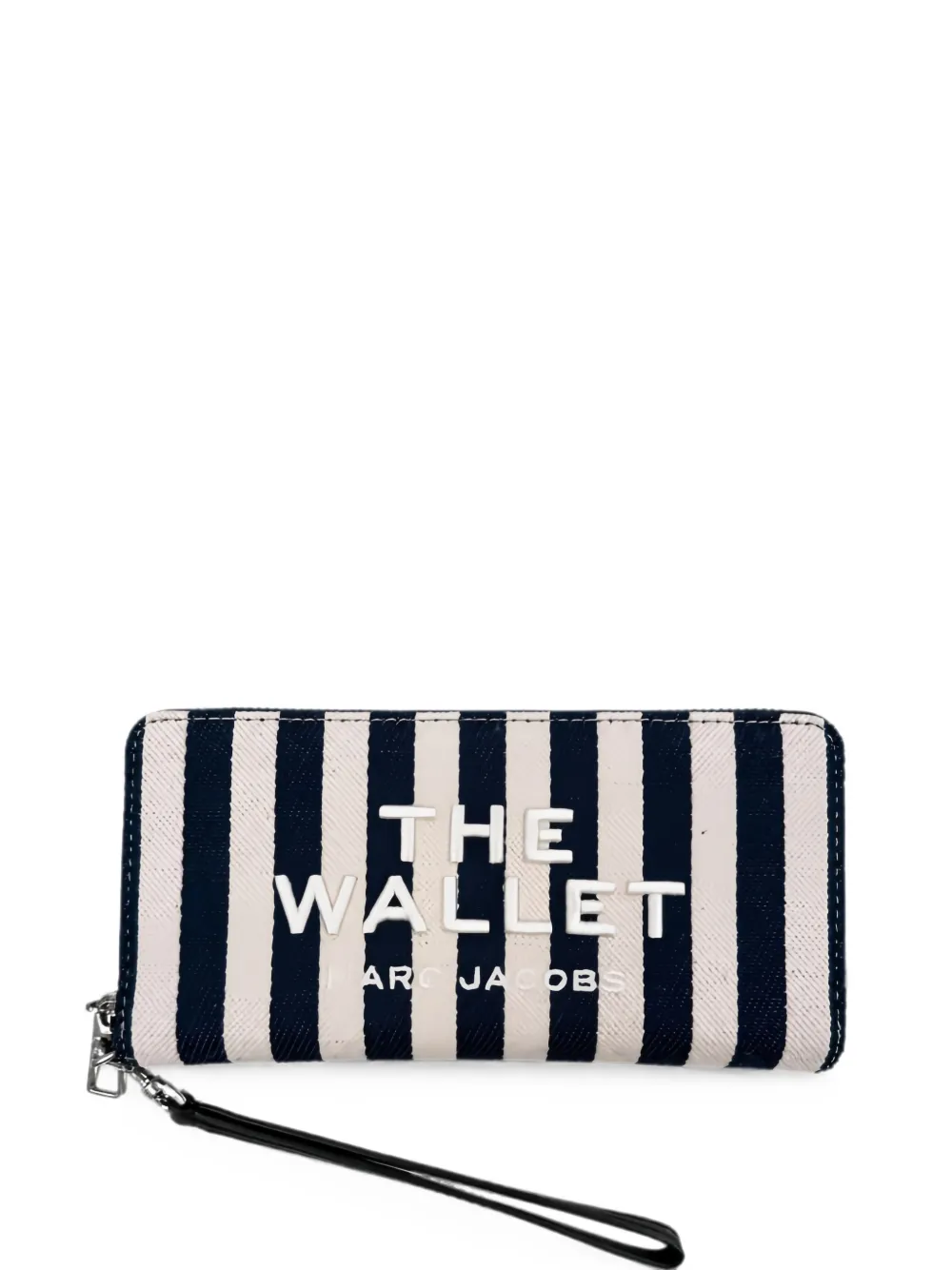 Marc Jacobs The Wallet striped embroidered wallet - Blu