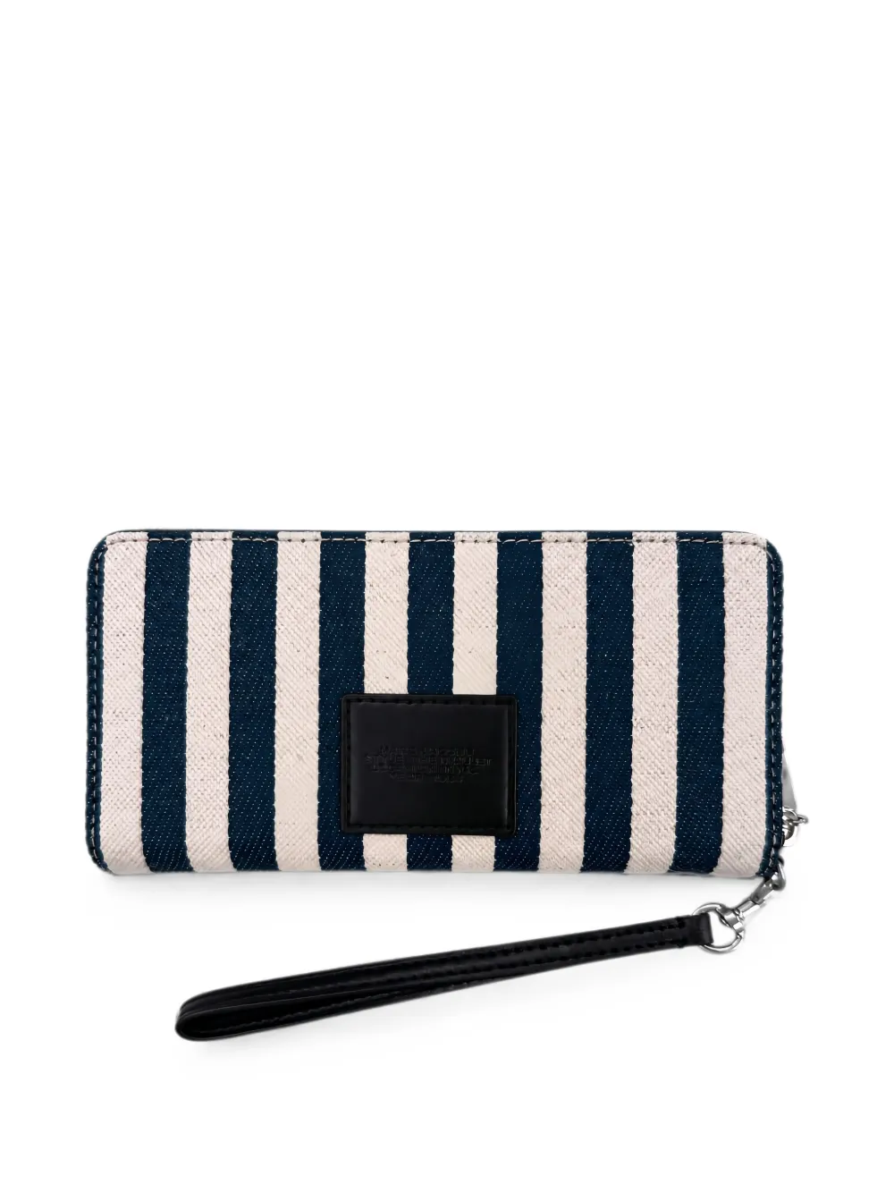 Marc Jacobs The Wallet gestreepte portemonnee met borduurwerk Blauw