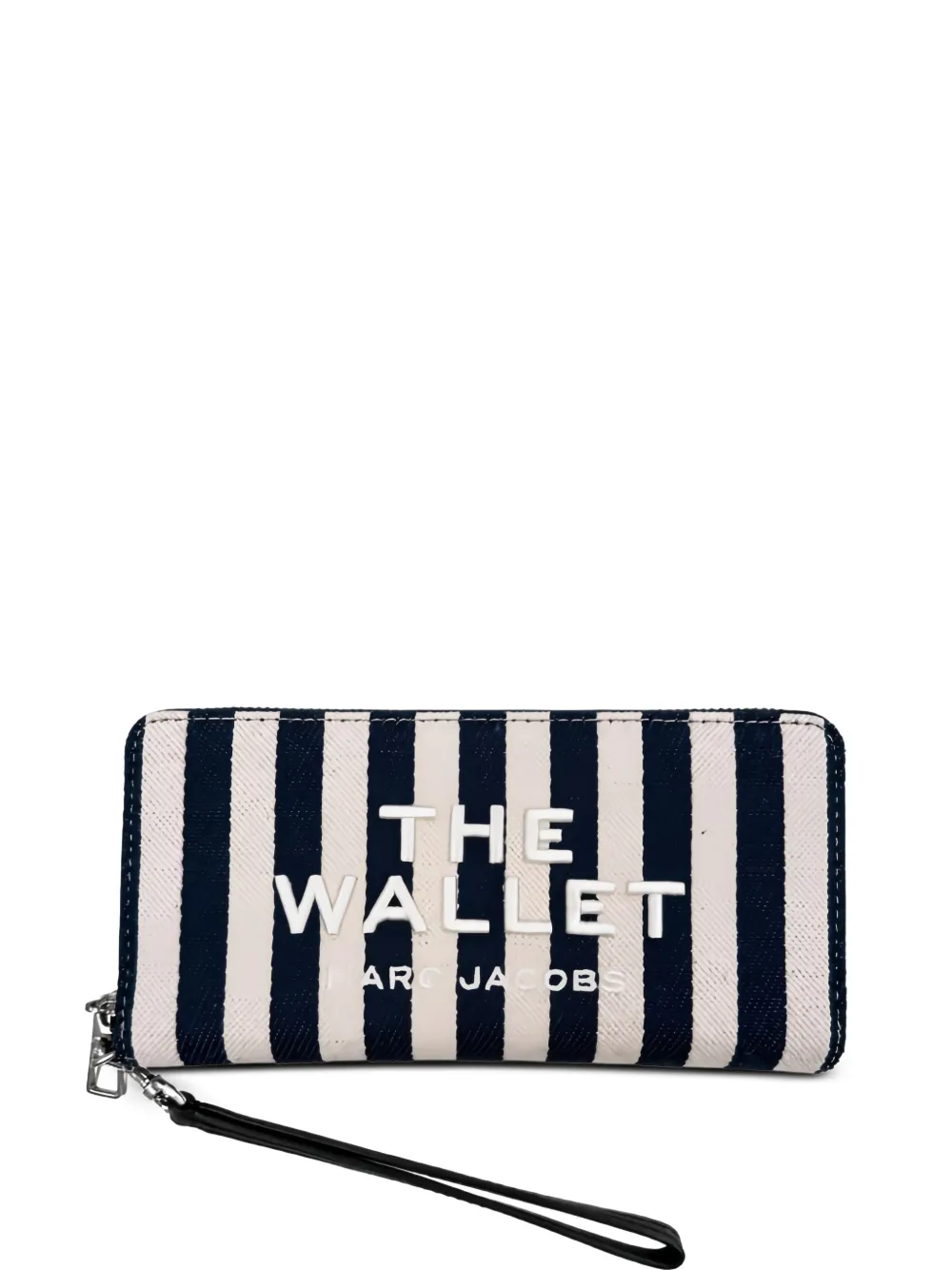 Marc Jacobs The Wallet striped embroidered wallet - Blu