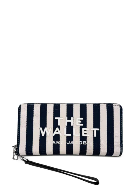 Marc Jacobs The Wallet striped embroidered wallet