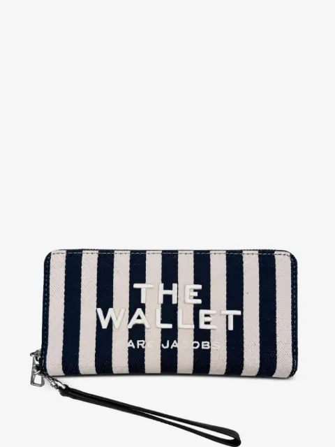 Marc Jacobs The Wallet striped embroidered wallet