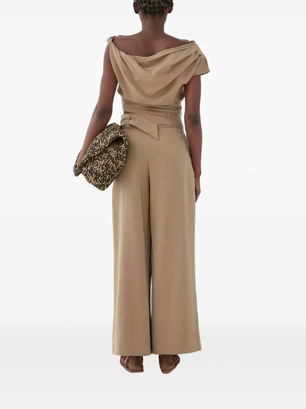  Eleh Belted Pleated Trousers - Neutrals 