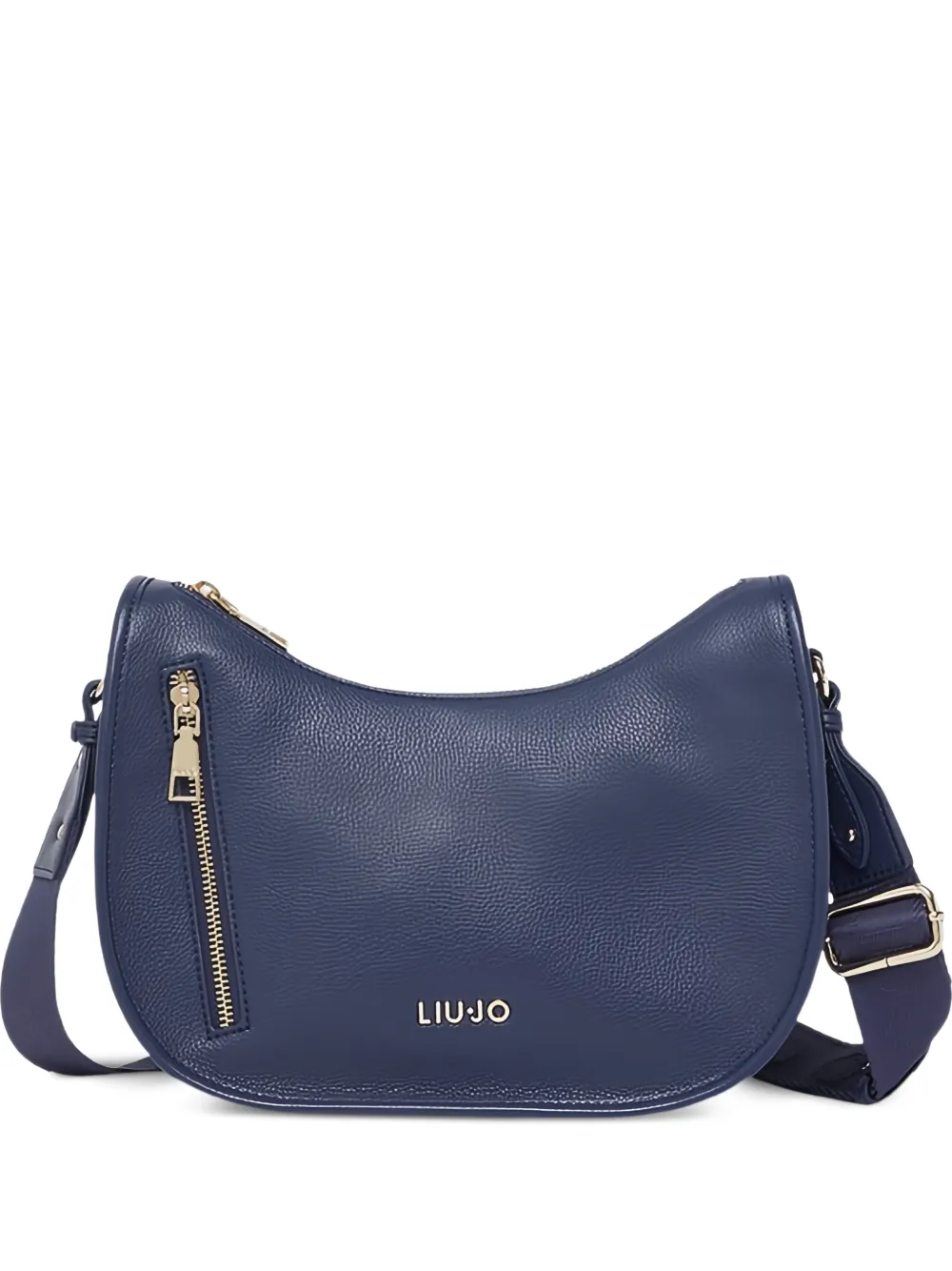 LIU JO logo-plaque curved crossbody bag - Blu