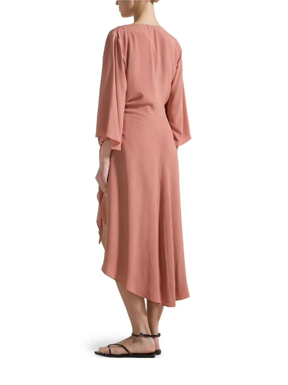 Seventy wrap-style Asymmetric Dress | Pink | FARFETCH ZA