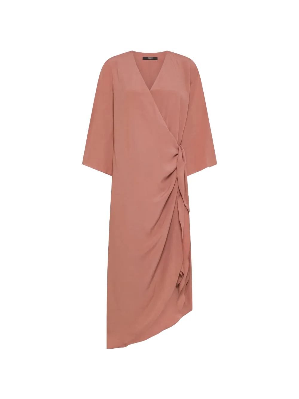 Seventy midi wrap-style asymmetric dress - Rosa