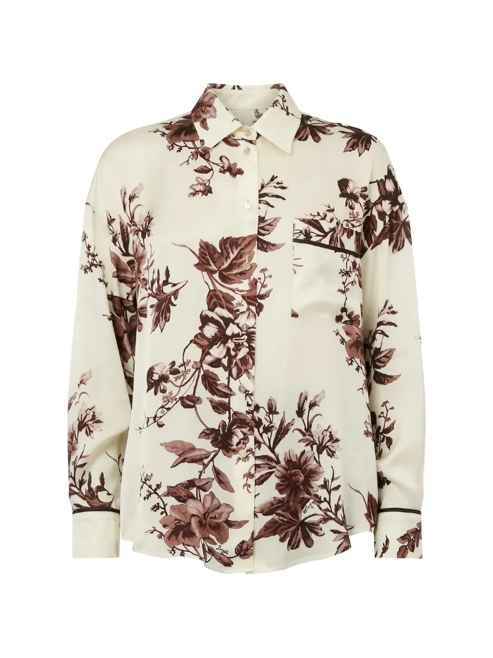 LIU JO floral-print pocket shirt - Bianco