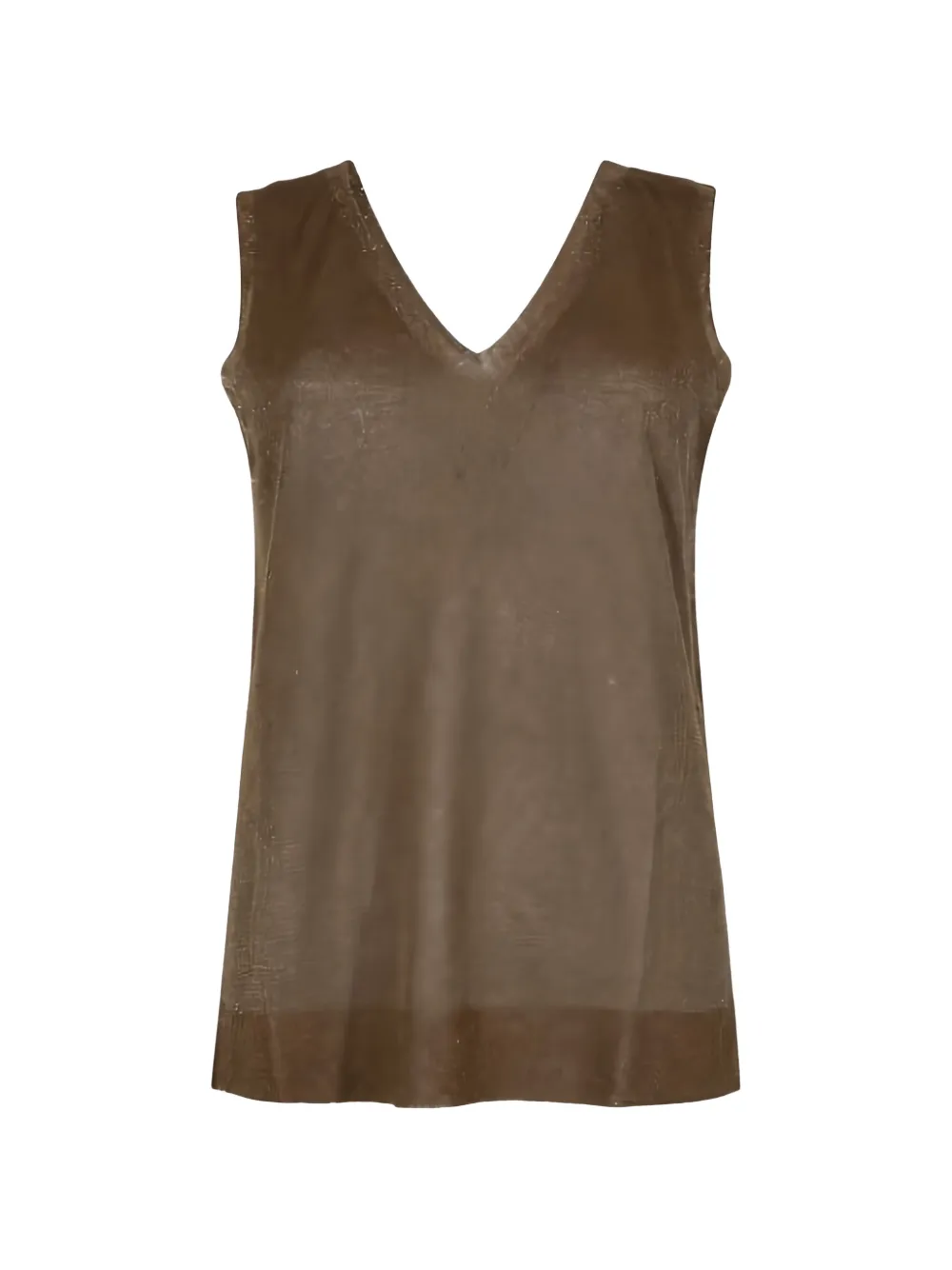 D.Exterior lurex-knit V-neck top - Marrone