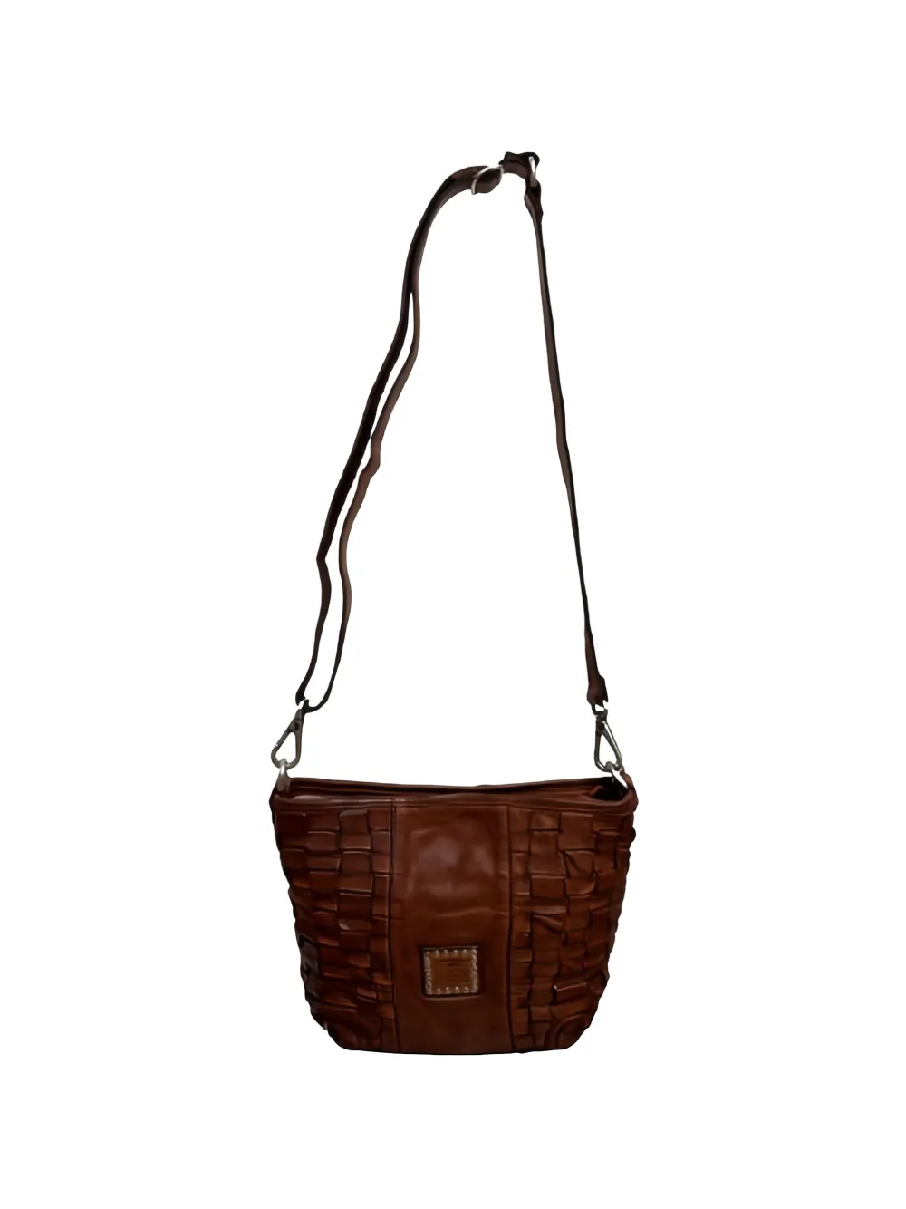 Campomaggi Beth woven leather cross-body bag - Marrone