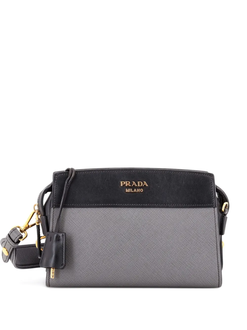 Prada Pre-Owned Esplanade Saffiano with City Calf Small crossbody bag - Grigio
