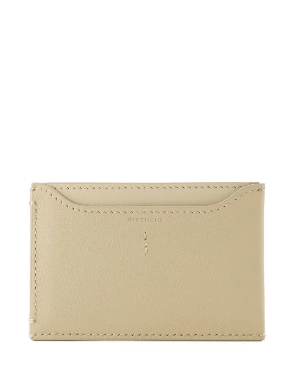 Givenchy Day leren pasjeshouder met logo reliëf - Beige