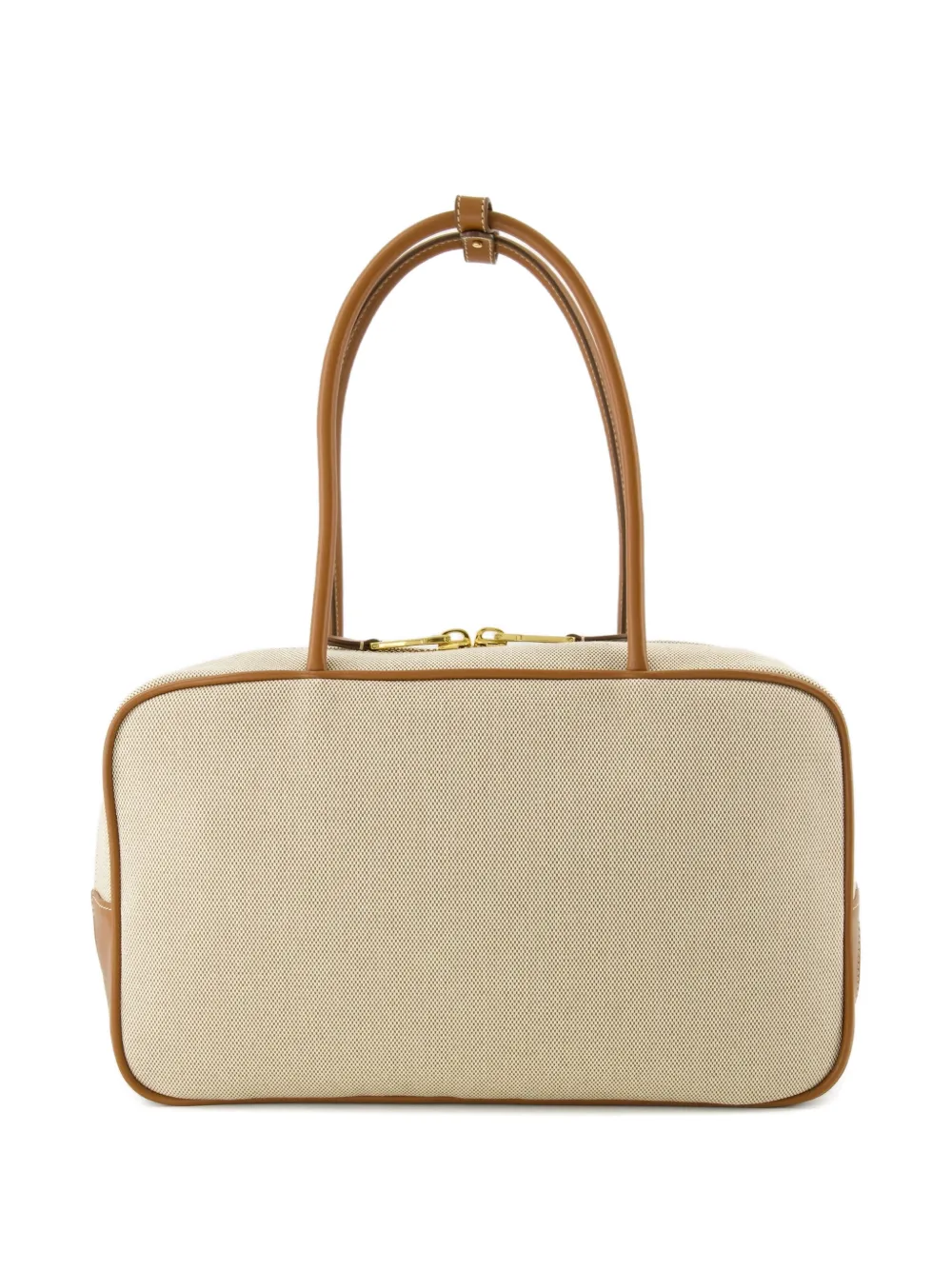 Miu Miu Shopper met geborduurd logo - Beige