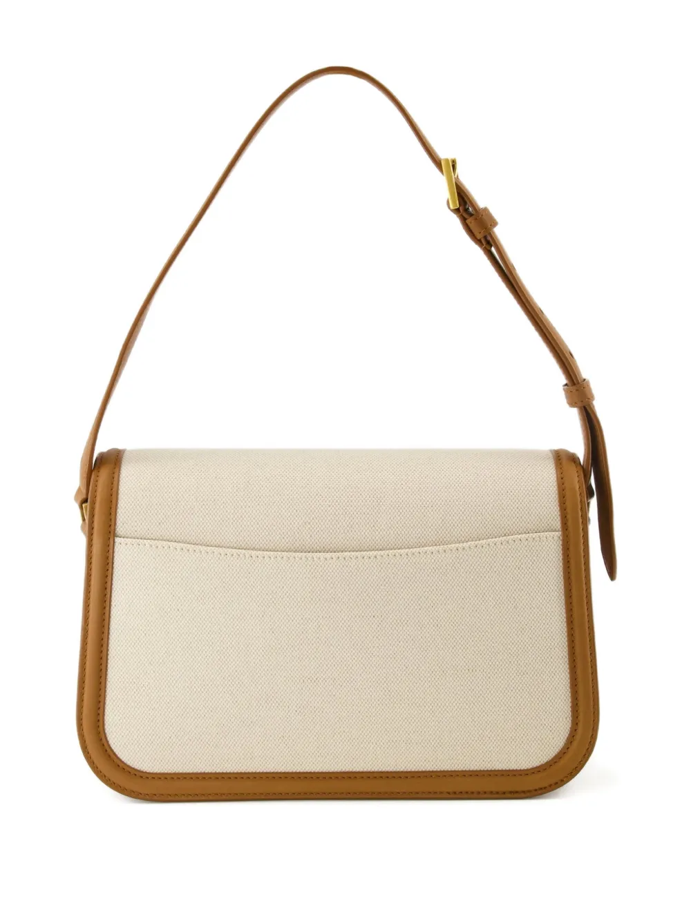 Saint Laurent Cassandre katoenen schoudertas - Beige