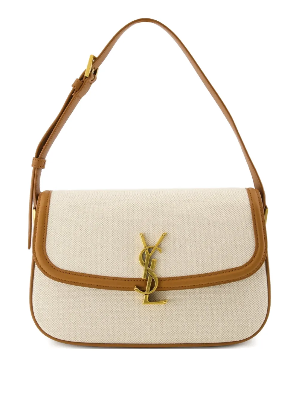 Saint Laurent Cassandre cotton shoulder bag | Neutrals | Image 1