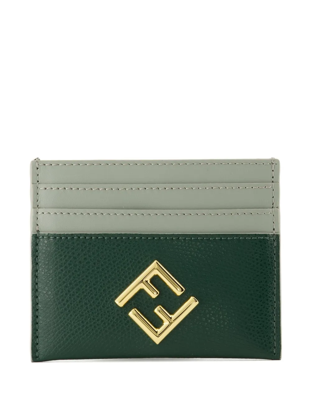 FENDI Portacarte FF in pelle - Verde