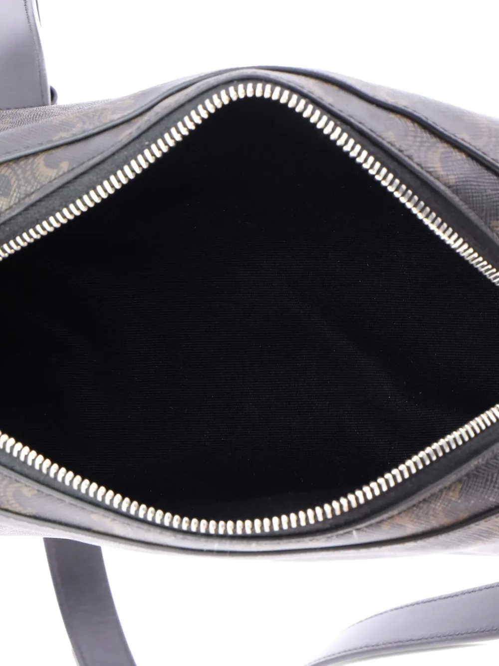 Roller Messenger Bag Triomphe Coated Canvas Medium Crossbody Bag
