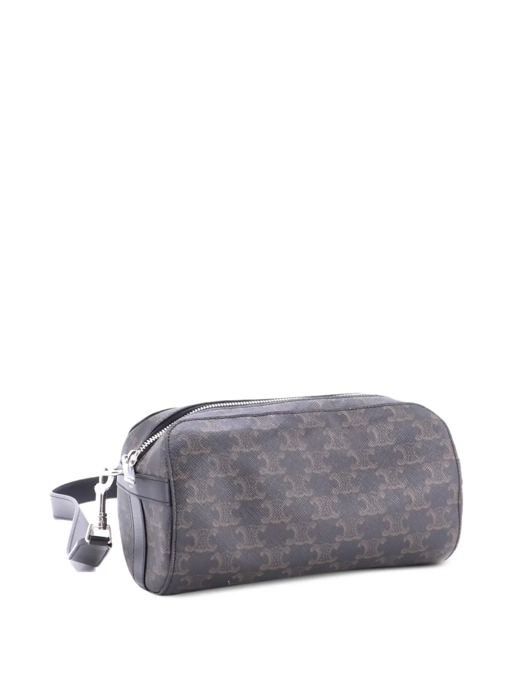 Roller Messenger Bag Triomphe Coated Canvas Medium Crossbody Bag