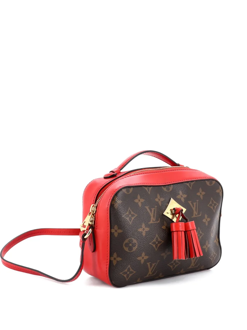 Louis Vuitton Pre-Owned Saintonge Handbag Monogram Canvas with Leather crossbody bag - Braun